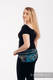 Saszetka z tkaniny chustowej, rozmiar large (100% bawełna) - WAWA - Szary z Niebieskim #babywearing