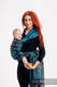 Żakardowa chusta do noszenia dzieci, bawełna - WAWA - Szary z Niebieskim  - rozmiar XS (drugi gatunek) #babywearing