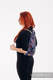 Mochila portaobjetos hecha de tejido de fular (100% algodón) - WAWA - Blue-grey & Pink - talla estándar 32cmx43cm #babywearing