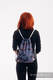 Plecak/worek - 100% bawełna - WAWA - Niebiesko-szary z Różem  - uniwersalny rozmiar 32cmx43cm #babywearing