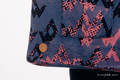 Bolso hecho de tejido de fular (100% algodón) - WAWA - Blue-grey & Pink - talla estándar 37 cm x 37 cm #babywearing
