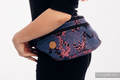 Waist Bag made of woven fabric, size large (100% cotton) - WAWA - Blue-grey & Pink #babywearing