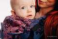 Nosidełko Ergonomiczne LennyGo z tkaniny żakardowej 100% bawełna , rozmiar Baby - WAWA - Niebiesko-szary z Różem (drugi gatunek) #babywearing