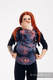 Nosidełko Ergonomiczne LennyGo z tkaniny żakardowej 100% bawełna , rozmiar Toddler - WAWA - Niebiesko-szary z Różem  #babywearing