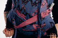 WRAP-TAI portabebé Mini con capucha/ jacquard sarga/100% algodón/ WAWA - Blue-grey & Pink (grado B) #babywearing
