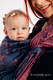Żakardowa chusta do noszenia dzieci, bawełna - WAWA - Niebiesko-szary z Różem  - rozmiar XS (drugi gatunek) #babywearing