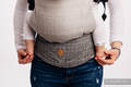 Mochila ergonómica LennyGo, talla bebé, jacquard 100% algodón - BIG LOVE - OMBRE BEIGE #babywearing
