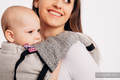LennyUp Carrier, Standard Size, jacquard weave 100% cotton - BIG LOVE - OMBRE BEIGE #babywearing