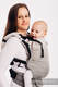 Mochila LennyUp, talla estándar, tejido jaquard 100% algodón - conversión de fular BIG LOVE - OMBRE BEIGE #babywearing