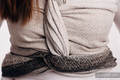 Fular, tejido jacquard (100% algodón) - BIG LOVE - OMBRE BEIGE - talla XS #babywearing