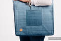 Bolso hecho de tejido de fular (100% algodón) - BIG LOVE - OMBRE LIGHT BLUE - talla estándar 37 cm x 37 cm #babywearing