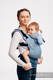 Marsupio Ergonomico LennyGo, misura Baby, tessitura jacquard 100% cotone - BIG LOVE OMBRE LIGHT BLUE #babywearing
