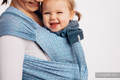 WRAP-TAI carrier Mini with hood/ jacquard twill / 100% cotton - BIG LOVE - OMBRE LIGHT BLUE #babywearing