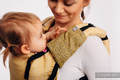 Mochila LennyUp, talla estándar, tejido jaquard 100% algodón - conversión de fular BIG LOVE - OMBRE YELLOW #babywearing