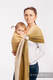 Bandolera de anillas, tejido Jacquard (100% algodón) - con plegado simple - BIG LOVE - OMBRE YELLOW - standard 1.8m #babywearing