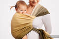 Żakardowa chusta do noszenia dzieci, bawełna - BIG LOVE - OMBRE ŻÓŁTY - rozmiar S #babywearing