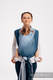 Fascia portabebè, tessitura Jacquard (100% cotone) - BIG LOVE OMBRE LIGHT BLUE - taglia L #babywearing