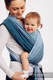 Fular, tejido jacquard (100% algodón) - BIG LOVE - OMBRE LIGHT BLUE - talla L #babywearing