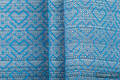 Fascia portabebè, tessitura Jacquard (100% cotone) - BIG LOVE OMBRE LIGHT BLUE - taglia XL #babywearing