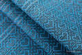 Écharpe, jacquard (100 % coton) - BIG LOVE - OMBRE LIGHT BLUE - taille M #babywearing
