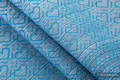 Fascia portabebè, tessitura Jacquard (100% cotone) - BIG LOVE OMBRE LIGHT BLUE - taglia S #babywearing