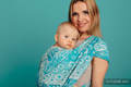 Baby Wrap, Jacquard Weave 64% cotton, 36% silk - HORIZON'S VERGE - ATLANTIS - size S #babywearing