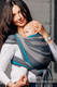 Chusta do noszenia dzieci, tkana splotem skośno-krzyżowym (100% bawełna) - SMOKY - IRYS - rozmiar XS #babywearing