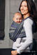 Chusta do noszenia dzieci, tkana splotem skośno-krzyżowym (100% bawełna) - SMOKY - BEZ - rozmiar L #babywearing