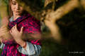 Szal z tkaniny chustowej (60% bawełna, 36% wełna merino, 4% przędza metalizowana) - Płatki Amarylisa #babywearing