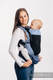 Porte-bébé en maille LennyUpGrade, taille standard, tissage herringbone (75% coton, 25% polyester) - LITTLE HERRINGBONE OMBRE BLUE #babywearing