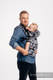 LennyGo Porte-bébé ergonomique, taille bébé, jacquard 100% coton, GRIS CAMO #babywearing