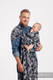Sling, jacquard (100 % coton) - avec épaule sans plis - GRIS CAMO - standard 1.8m #babywearing