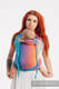 WRAP-TAI portabebé Mini con capucha/ jacquard sarga/100% algodón/ PEACOCK’S TAIL - SUNSET  #babywearing