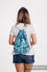 Sac à cordons en retailles d’écharpes (100% coton) - PLAYGROUND - BLUE - taille standard 32 cm x 43 cm #babywearing
