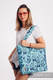 Sac à bandoulière en retailles d’écharpes (100 % coton) - PLAYGROUND - BLUE - taille standard 37 cm x 37 cm #babywearing