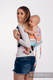 Nosidło Klamrowe ONBUHIMO splot jodełkowy (100% bawełna), rozmiar Toddler - MAŁA JODEŁKA MANDARYNKOWE NIEBO  #babywearing