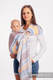 Sling, d’écharpes (100 % coton) - avec épaule sans plis - LITTLE HERRINGBONE ORANGE BLOSSOM - long 2.1m #babywearing