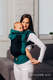 LennyGo Porte-bébé en maille ergonomique de la gamme de base - EMERALD - taille bébé, tissage herringbone, 86 % coton, 14% polyester #babywearing