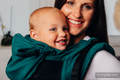 My First Baby Carrier - LennyGo with Mesh, Baby Size, herringbone weave 86% cotton, 14% polyester - EMERALD #babywearing