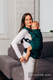 Mochila LennyUpGrade, talla estándar, tejido de espiga 100% algodón - BASIC LINE EMERALD (grado B) #babywearing