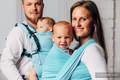 Baby Sling, Herringbone Weave (100% cotton) - LITTLE HERRINGBONE TURQUOISE - size XL #babywearing