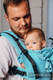 LennyGo Porte-bébé ergonomique de la gamme de base - LITTLE HERRINGBONE TURQUOISE  , taille bébé, tissage herringbone, 100% coton #babywearing