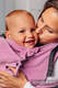 LennyGo Ergonomische Tragehilfe - LITTLE HERRINGBONE LILA, Größe Toddler, Fischgrätmuster, 100% Baumwolle  #babywearing