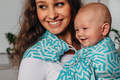 Chusta kółkowa do noszenia dzieci - APATYT, splot żakardowy - bawełniana - ramię bez zakładek - long 2.1m #babywearing