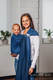 Chusta kółkowa do noszenia dzieci - KOBALT, splot jodełkowy- bawełniana - ramię bez zakładek - long 2.1m #babywearing