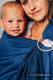 Chusta kółkowa do noszenia dzieci - KOBALT, splot jodełkowy- bawełniana - ramię bez zakładek - long 2.1m #babywearing