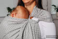 Chusta kółkowa do noszenia dzieci - LITTLELOVE - LARVIKIT, tkana splotem żakardowym - bawełniana - ramię bez zakładek - standard 1.8m #babywearing