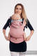 LennyGo Mochila ergonómica, talla bebé, jacquard (47% algodón, 37% lino, 16% seda) - LOVE HORMONES - PINK RIVER #babywearing