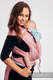 WRAP-TAI mini avec capuche, jacquard, (47% Coton, 37% Lin, 16% Soie) - LOVE HORMONES - PINK RIVER #babywearing
