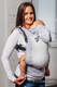 LennyGo Porte-bébé en maille ergonomique de la gamme de base, taille bébé, tissage herringbone, 86 % coton, 14% polyester - LITTLE HERRINGBONE GREY #babywearing
